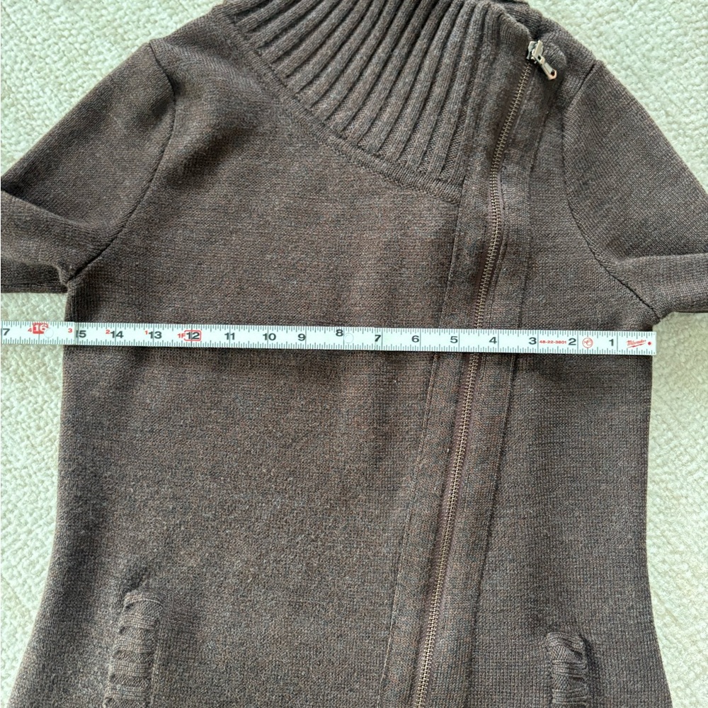 Athleta Chocolate Brown Chill Factor Sweater Coat - Picture 9 of 9